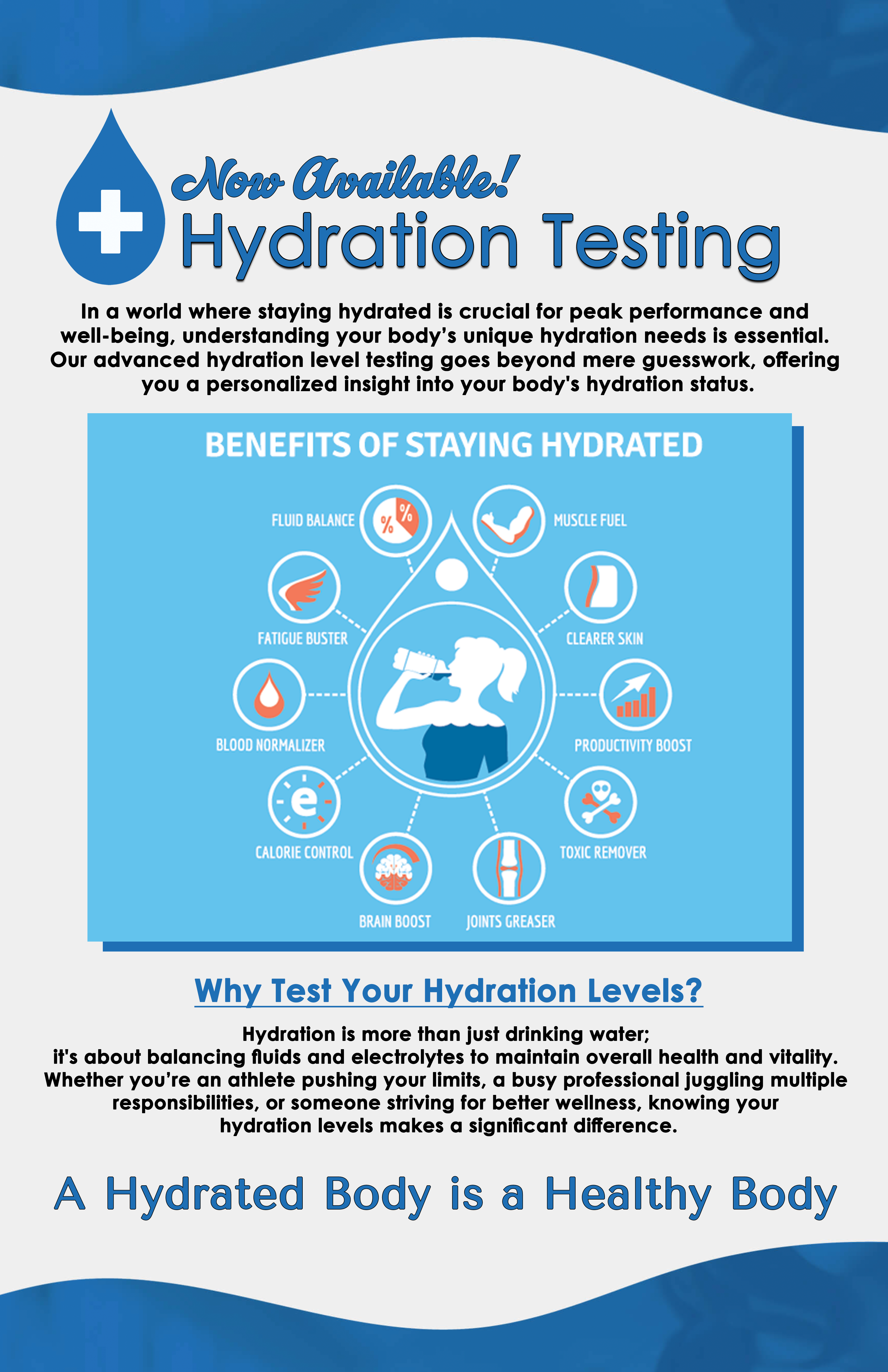 A Vida-Flo Decatur hydration test overview.